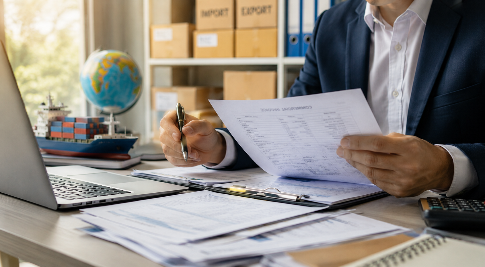 مراجعة مستندات الشحن والتخليص
